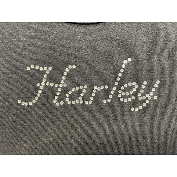 Women’s HARLEY DAVIDSON Tank CRYSTALS On Front & Down Both Sides Doha Qatar Med - Picture 3 of 7